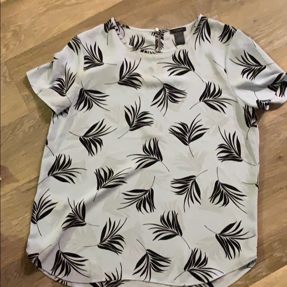 Light blue palm pattern shirt